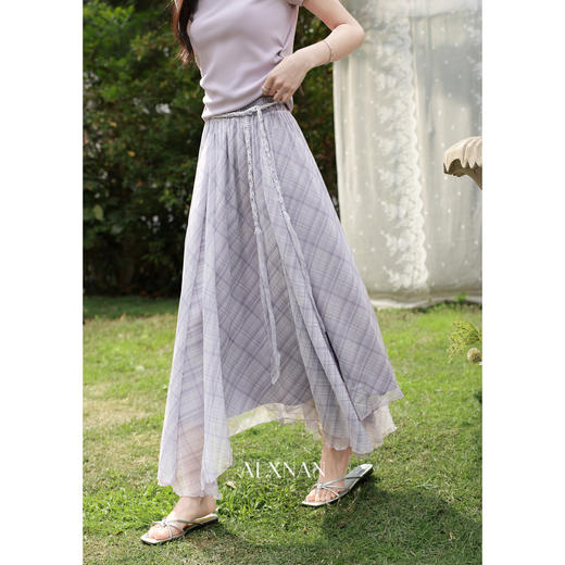 鹿向南【0328/20:00新品前一小时5折】格子半身裙 商品图1