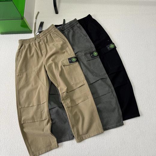 F032528早春美式复古工装直筒简约宽松高街重磅弯刀牛仔裤 商品图1