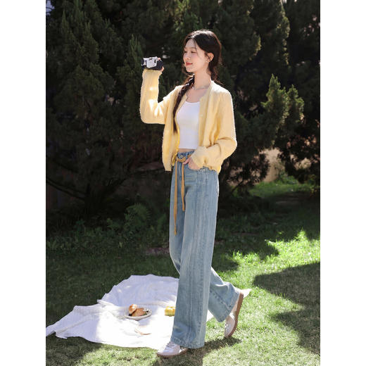 鹿向南【0328/20:00新品前一小时7折】蓝色牛仔裤 商品图3