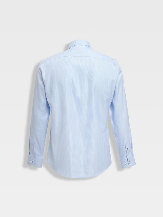 callisto蓝色丝棉小干鸟格长袖衬衫 商品图1