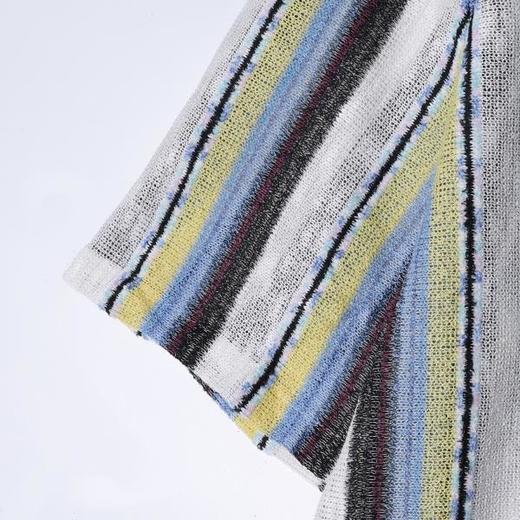 7057SDSA男装2026新款高贵轻奢韩系简约撞色竖纹短袖衬衫百搭舒适上衣 商品图3