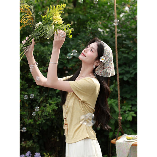 鹿向南【0328/20:00新品前一小时7折】黄色T恤 商品图3