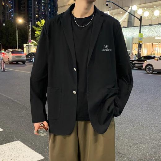 F032510早春新款男士运动休闲百搭早春针织长袖西装外套 商品图5