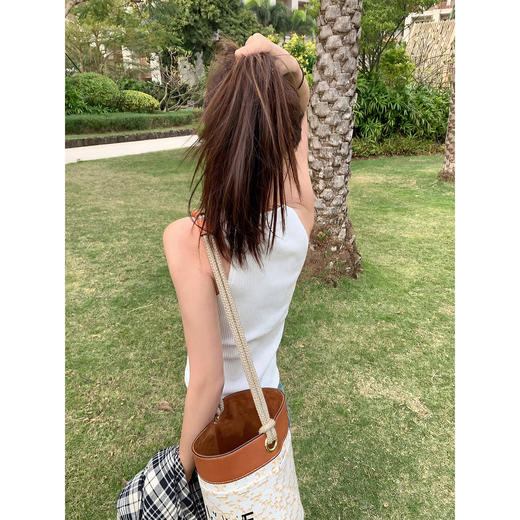 <曾小咸推荐>韩系纯色无袖挂脖背心女夏 商品图4