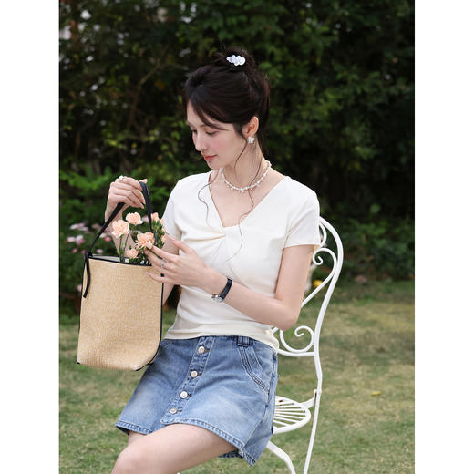 鹿向南【0328/20:00新品前1小时7折限量100件】蓝色半身裙 商品图4