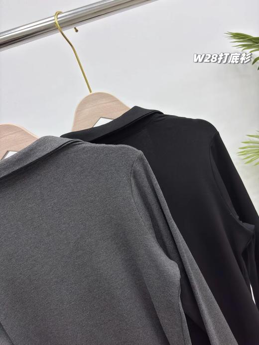 F032571一包2件装春季新款纽扣假两件可外穿打底衣高弹力长袖T恤 商品图7
