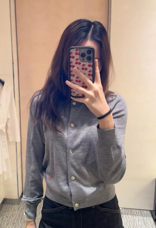 女款logo刺绣针织开衫毛衣hu025 商品图3