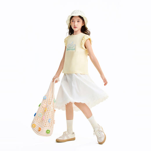 女童圆领短袖针织衫夏季新款安奈儿童装EG621636 商品图6