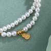 子佩集【芳华无界】银S925珍珠惜王妃手链【QNS0001】3mm珠镀金绿松石葫芦四芒星2601 商品缩略图2