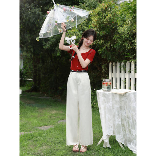 鹿向南【0328/20:00新品前一小时7折】杏色牛仔裤 商品图3