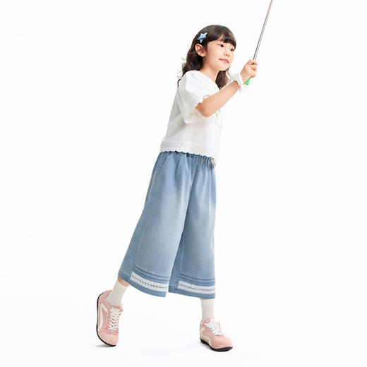 女童圆领短袖针织衫夏季新款安奈儿童装EG621642 商品图5