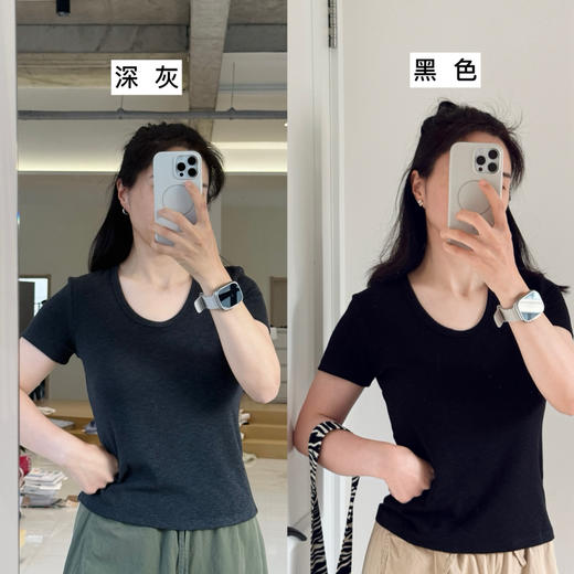 26春夏万搭T-鹅蛋领显瘦短袖T恤【包邮+三天无理由退换】 商品图3