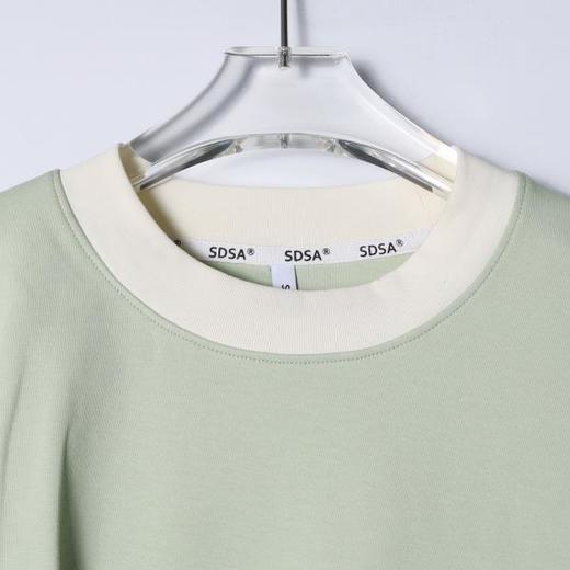 SDSA男装2026新款高贵轻奢小众设计撞色侧边扭结设计圆领短袖T恤 商品图1