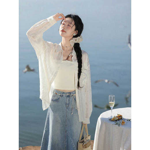 鹿向南【0328/20:00新品前一小时5折】蓝色半身裙 商品图3