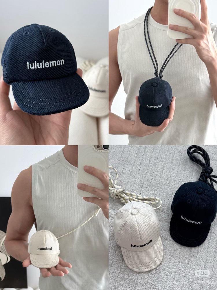 Oem工厂订单，正品单，两色！lulu家棒球帽零钱包ball capnano!可挂脖 可斜挎