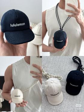 Oem工厂订单，正品单，两色！lulu家棒球帽零钱包ball capnano!可挂脖 可斜挎