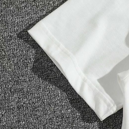 F032539重工梵文泼墨刺绣立体LOGO休闲圆领短袖T恤 商品图13