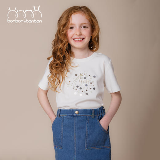 手工亮片针织T恤 商品图0