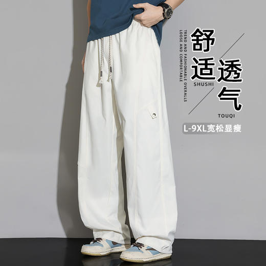 【DYF】大依优型大码男装夏季休闲裤长裤子阔腿裤弹力百搭加肥加大 商品图2