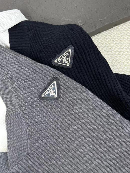 F032554假两件针织毛衣黑三角柔软亲肤针织衫男女同款 商品图2