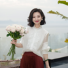 西子/雾里白莱赛尔纱感复古法式时尚百搭立领衬衣/CSHJ0579 商品缩略图0