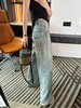 F032580复古做旧脏脏牛仔裤女新款柔软垂感宽松阔腿长裤 商品缩略图12