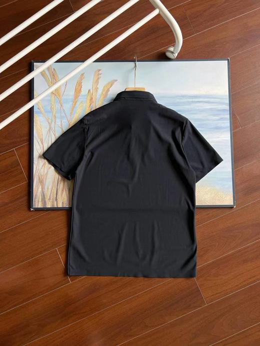 F032567新款运动系列撞色条纹领前胸撞色四合扣冰感科技短袖POLO衫 商品图11