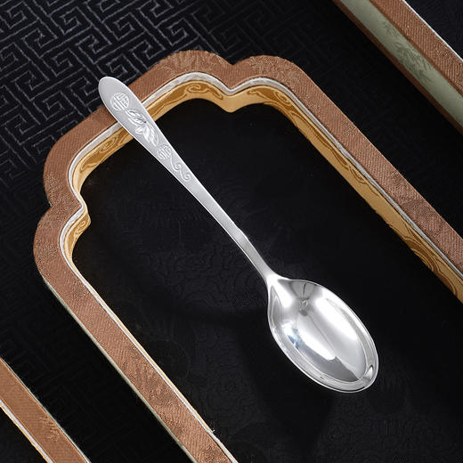 子佩集【莲开纳福】银S999摆件【BX0090186】餐具莲花福勺子2602 商品图0