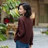 西子/落霞26姆米桑蚕丝桑波缎非遗红云纱斜纹V领衬衣/CSTJ1059 商品缩略图4