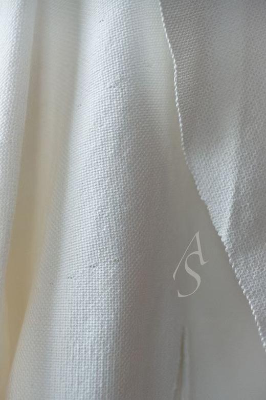 Boboutic 26SS 牛奶白/碳黑丝棉麻廓形夹克 商品图8