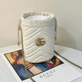gucci 马蒙 mini 白金 水桶包