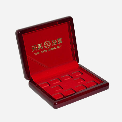 天兴珠宝 品牌木制金币盒子收纳传承10克 20克 30克 商品图4