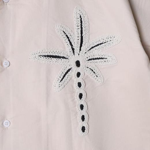 SDSA男装2026新款高贵轻奢夏日度假风椰树设计短袖衬衫百搭上衣 商品图2