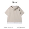 SDSA男装2026新款轻奢潮牌撞色假两件连帽短袖T恤百搭休闲上衣 商品缩略图4