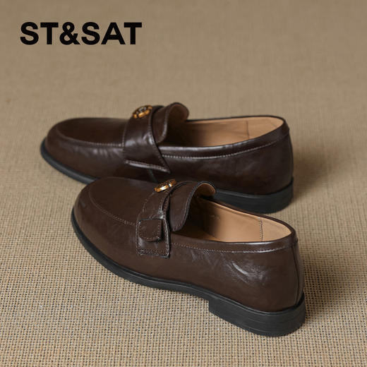 星期六26春新款复古山茶花百搭乐福鞋SSE1112C1F 商品图5