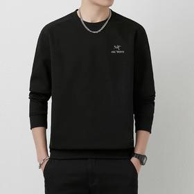 F032537时尚百搭休闲运动弹力印花男士圆领卫衣