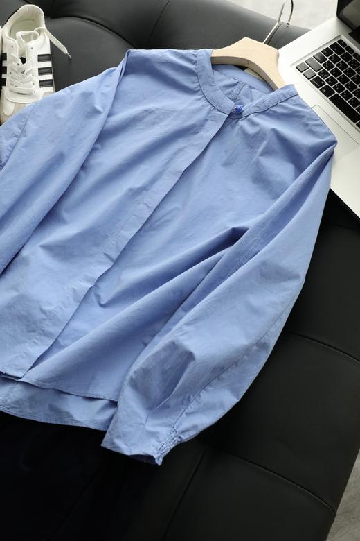蔚蓝色盘扣气质衬衫｜新中式设计，清冷贵气，不挑皮不挑场景 商品图8