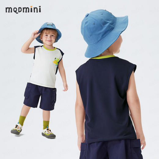 【10A抑菌】【90-140】【MQDmini】男童夏季背心凉感无袖T恤 商品图4