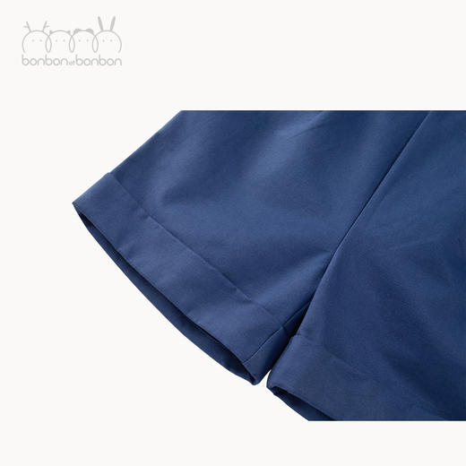 复古洗水蓝翻折边短裤 商品图3