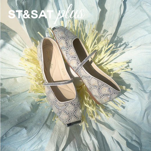 【星空系列】星期六26春新款金属方头满钻一字带玛丽珍SSE1111093 商品图1