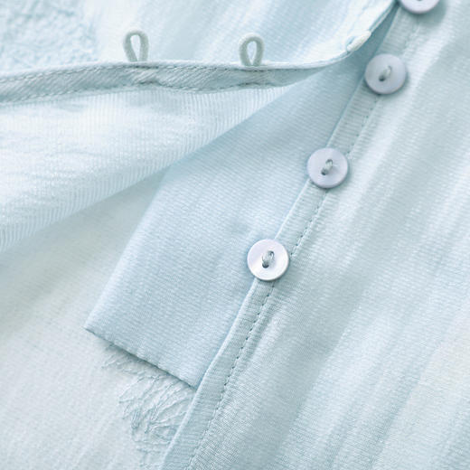 「高货wl」全新升级【铂金会员321/天猫429/差价108】(02521)洛诗琳重工刺绣天丝上衣2026春夏法式刺绣罩衫吊带两件套 商品图2