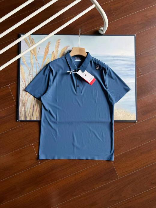 F032567新款运动系列撞色条纹领前胸撞色四合扣冰感科技短袖POLO衫 商品图7