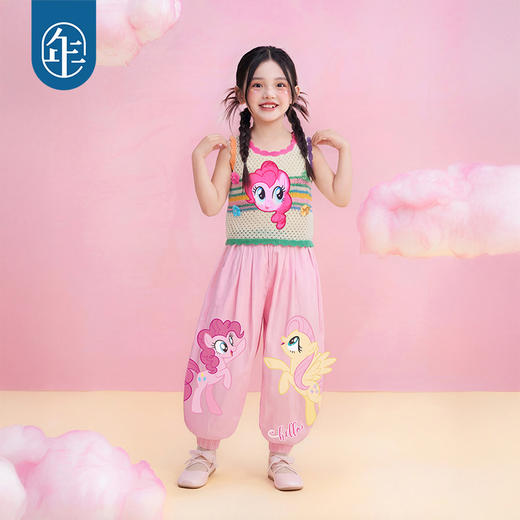 小马宝莉联名年衣童装防蚊裤夏季新款女童卡通风凉感长裤休闲裤子 商品图2