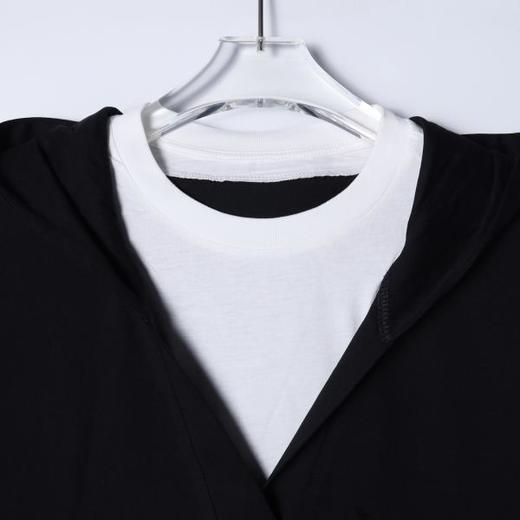 SDSA男装2026新款轻奢潮牌撞色假两件连帽短袖T恤百搭休闲上衣 商品图1