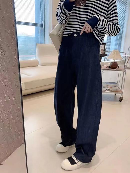 F032577天丝莫代尔棉柔软高腰显瘦牛仔裤后松紧腰阔腿香蕉裤 商品图11