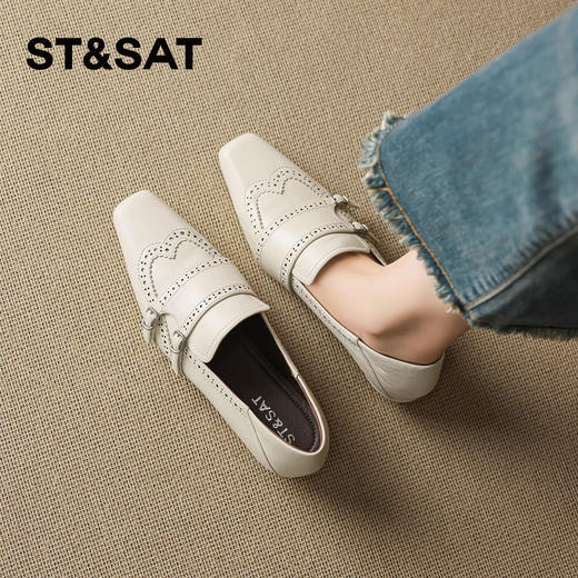 星期六26春新款法式优雅双扣带乐福SSE1111C1M 商品图3