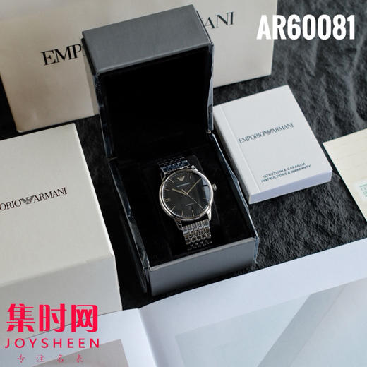 原单阿玛尼AR60081｜男士机械腕表 表界的“简高级感”天花板，黑盘银针+精钢表带 商品图2