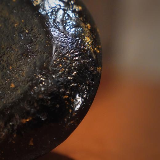 【迟光·如墨大漆主人杯】个人杯杯托杯垫洒金金箔黑色肌理 商品图5