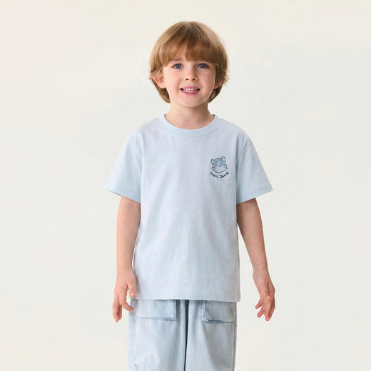 马克珍妮探险猫咪男童防晒速干T恤2026年夏装新款560337 商品图1