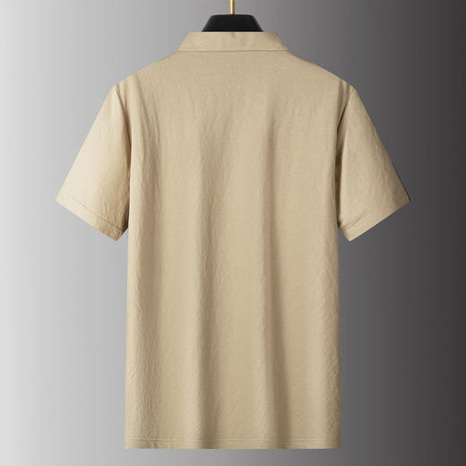 【DPS】【亚麻】大依优型大码男装夏季翻领POLO衫短袖商务休闲短袖上衣 商品图4